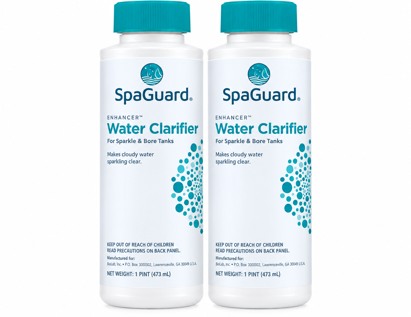 spaguard water clarifier, spaguard clarifier 1 pt, pool water clarifier, spa water clarifier, clear pool water solution, 2 pack water clarifier, patio and garden products