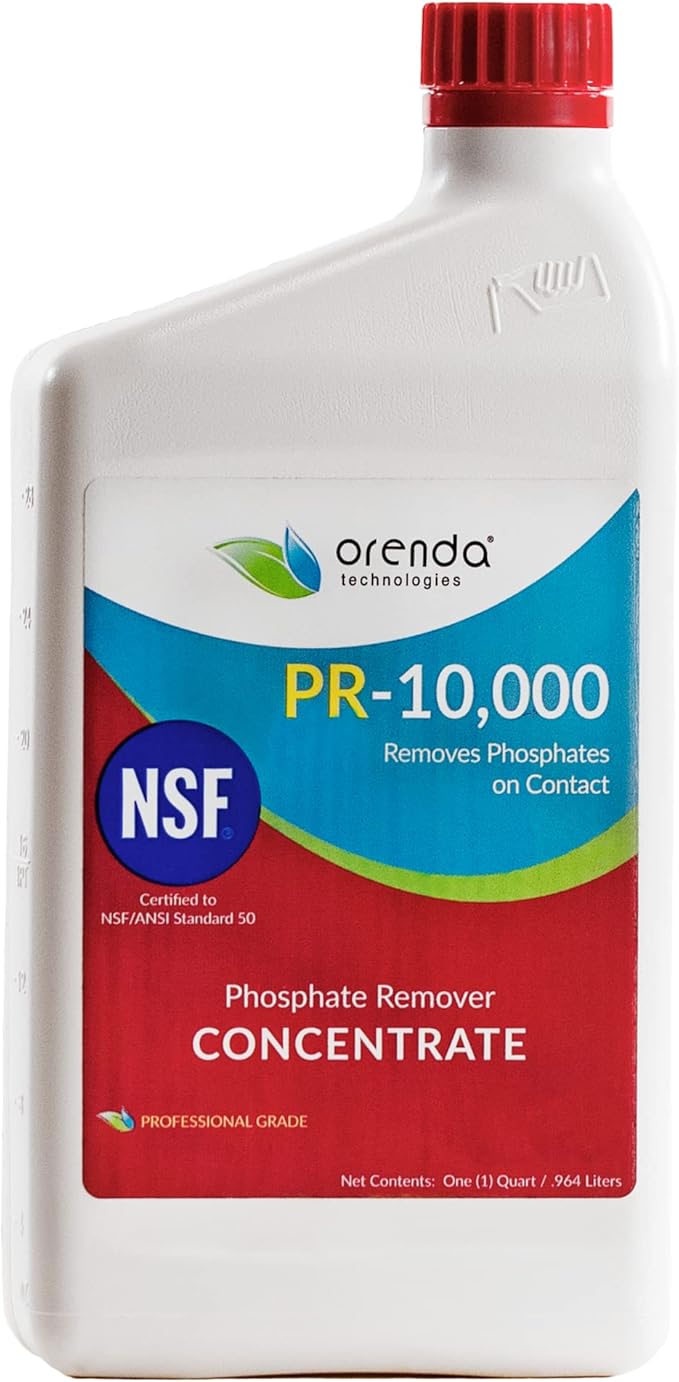 orenda pr-10000-qt phosphate remover, orenda phosphate remover concentrate, phosphate remover 1 quart, pool and spa water treatment, patio and garden products, lawn and garden