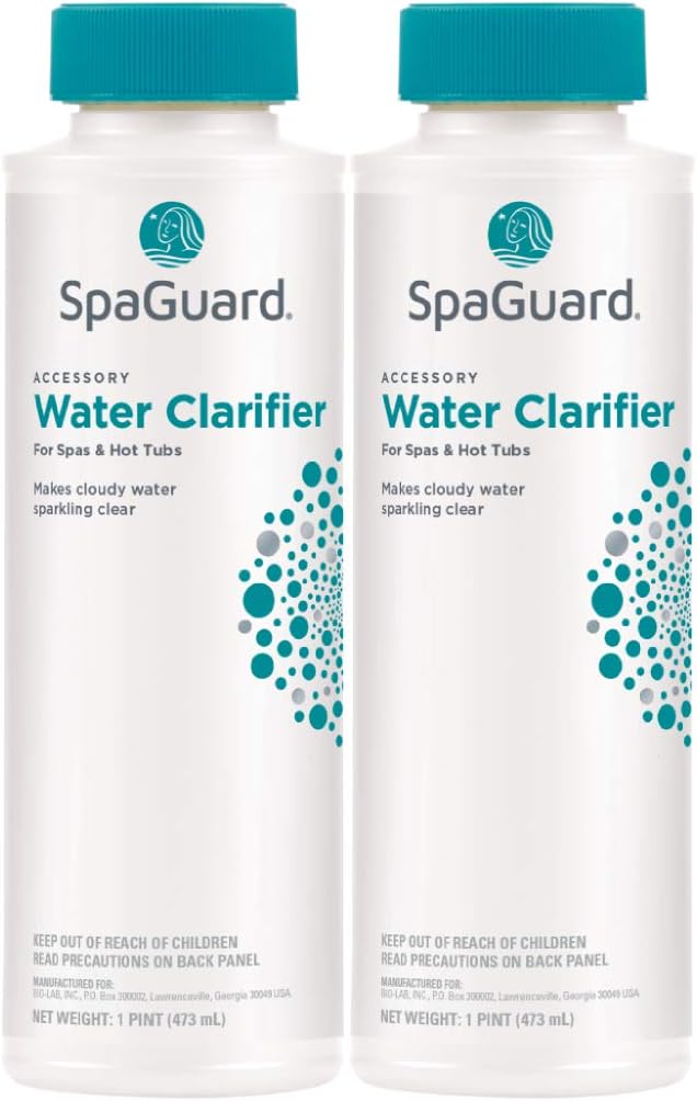 spaguard water clarifier, spaguard clarifier 1 pt, pool water clarifier, spa water clarifier, clear pool water solution, 2 pack water clarifier, patio and garden products