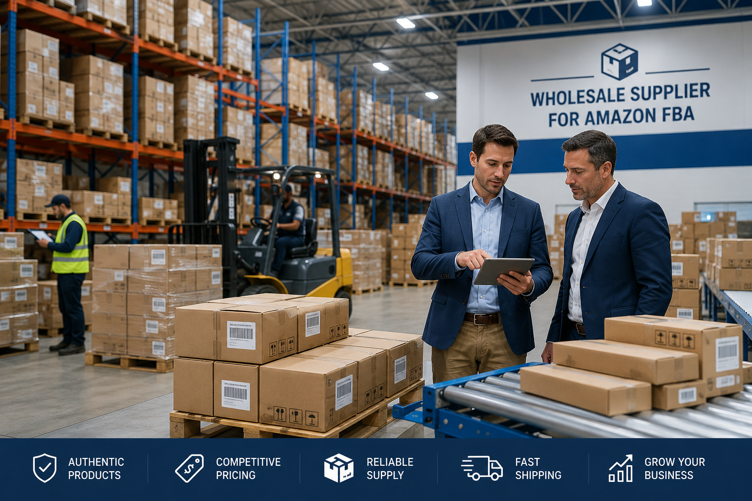 Wholesale Supplier for Amazon FBA managing inventory in a USA wholesale distribution warehouse