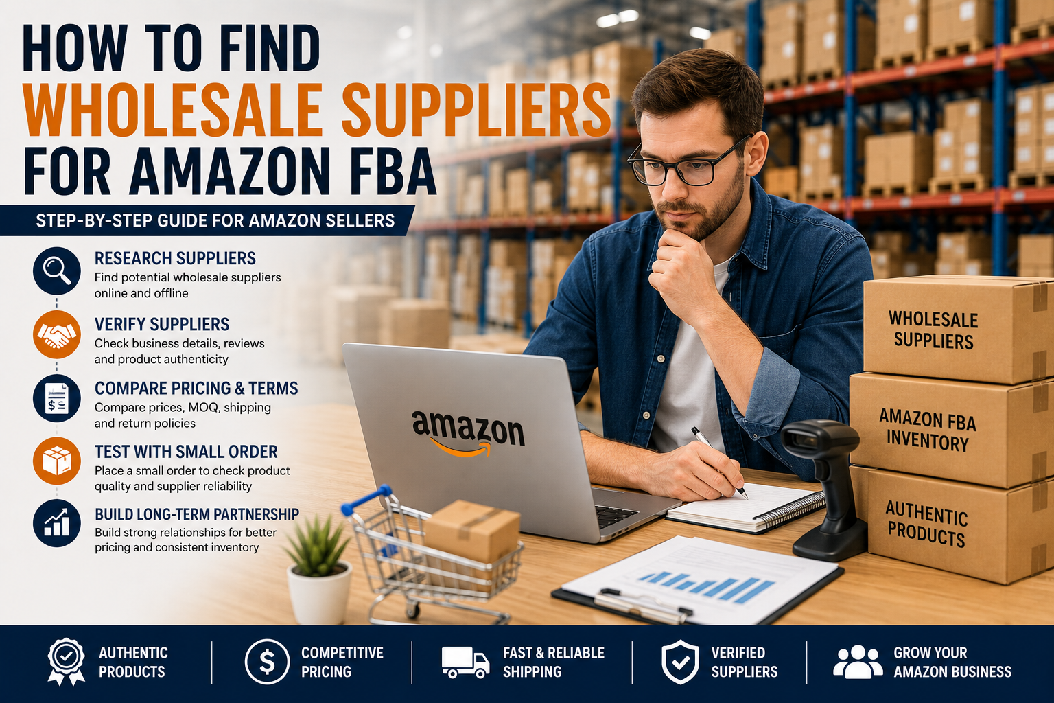 How to find wholesale suppliers for Amazon FBA